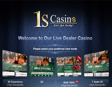 1s live casino